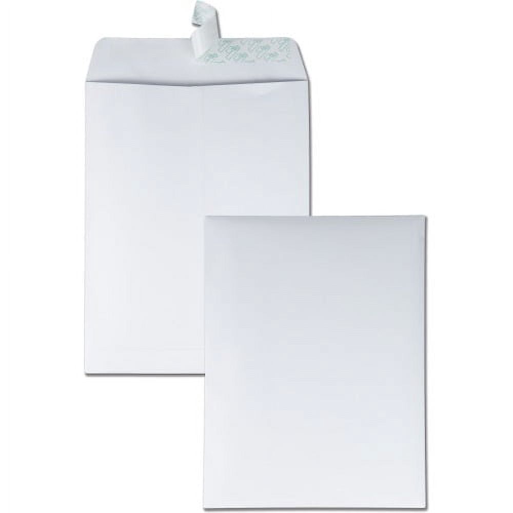 Quality Park Redi-Strip Plain Catalog Envelopes - Catalog - 2 1by2 - 9 1by2"W x 12 1by2" L- 28 lb - Peel & Seal - Wove -