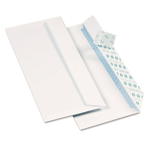 Quality Park Redi-Strip Security Tinted Envelope Contemporary #10 White 1000/Box 69122B