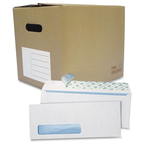 Quality Park Redi Strip Security Tinted Window Envelope, #10, 4 1/8 x 9 1/2, White, 1000/Box