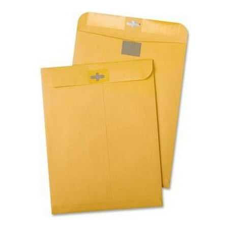 Quality Park Postage Saving Clear-Clasp Envelopes, 10 inches x 13 inches, Kraft, 100 Count (43768)