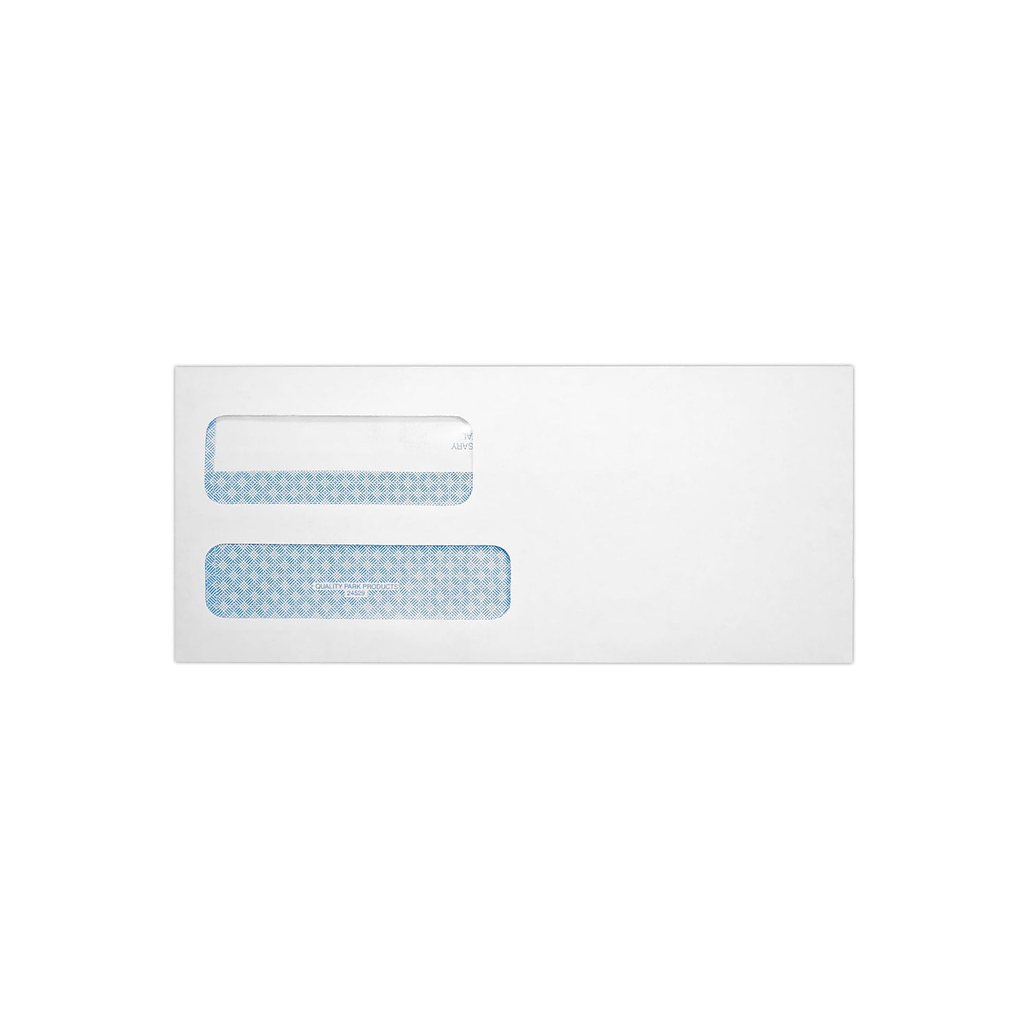Quality Park Self Seal Security Tinted #9 Double Window Envelope 3 7/8x8 7/8 WE 24529-1000
