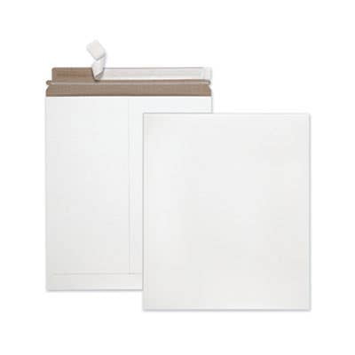 Photo/Document Mailer, Cheese Blade Flap, Redi-Strip Adhesive Closure, 12.75 x 15, White, 25/Box Photo/Document Mailer, Cheese Blade Flap, Redi-Strip Adhesive Closure, 12.75 x 15, White, 25/Box