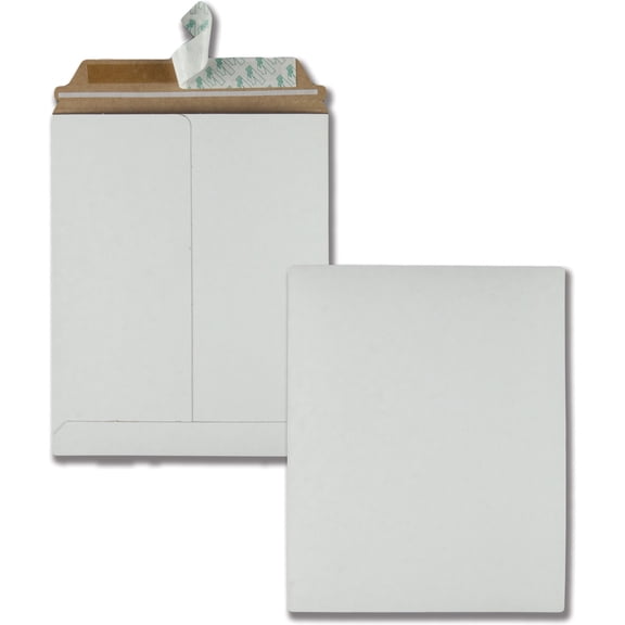 Quality Park Sturdy Fiberboard Photo Mailers - Document - 9"W x 11 1by2" L- Self-sealing - Fiberboard - White