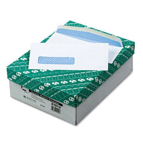 Quality Park Window Envelope, Address Window, Contemporary, #8 5/8, White, 500/Box