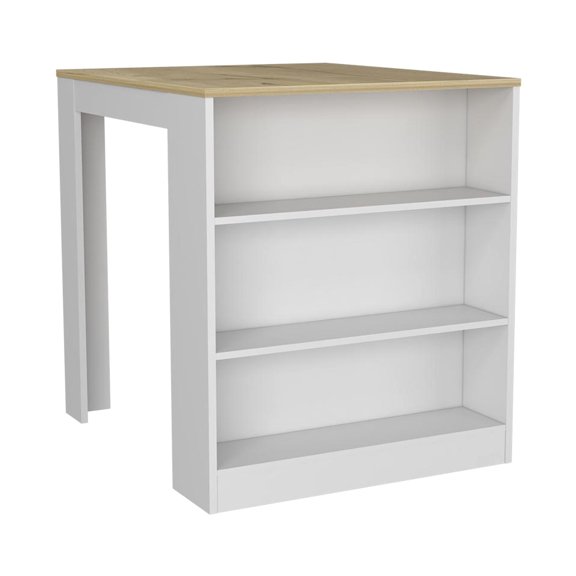 Quality Particle Board - Auxiliary Kitchen Table with Storage and Elegant Look