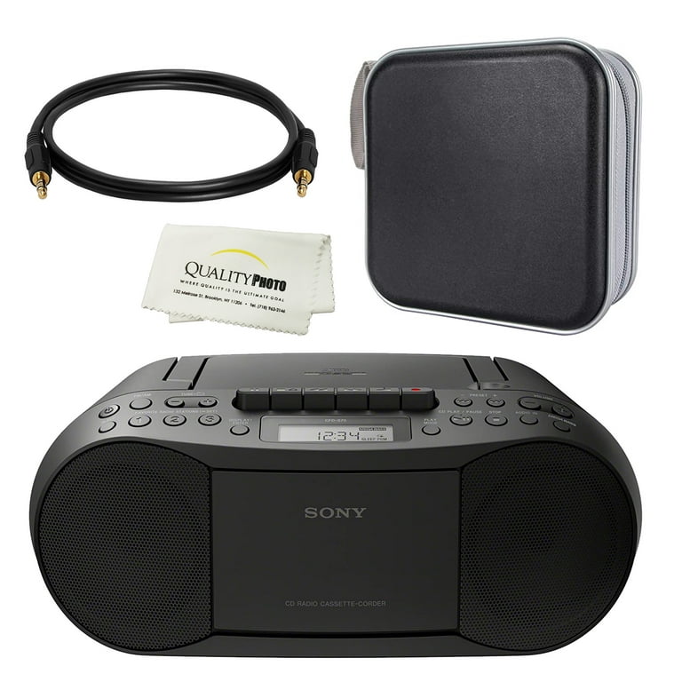 GPX Cassette/CD/Radio Boombox, Black, BCA209B