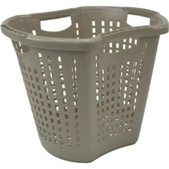 Quality Plastics QP1350-06 19 x 17 x 15.75 in. Plastic 1 Bushel Deluxe Basket, Tan
