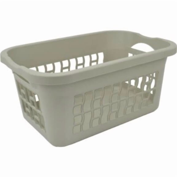 Quality Plastics QP1600-06 26 x 17.75 x 12 in. 2 Bushel Monarch Laundry Basket with Handles, Tan