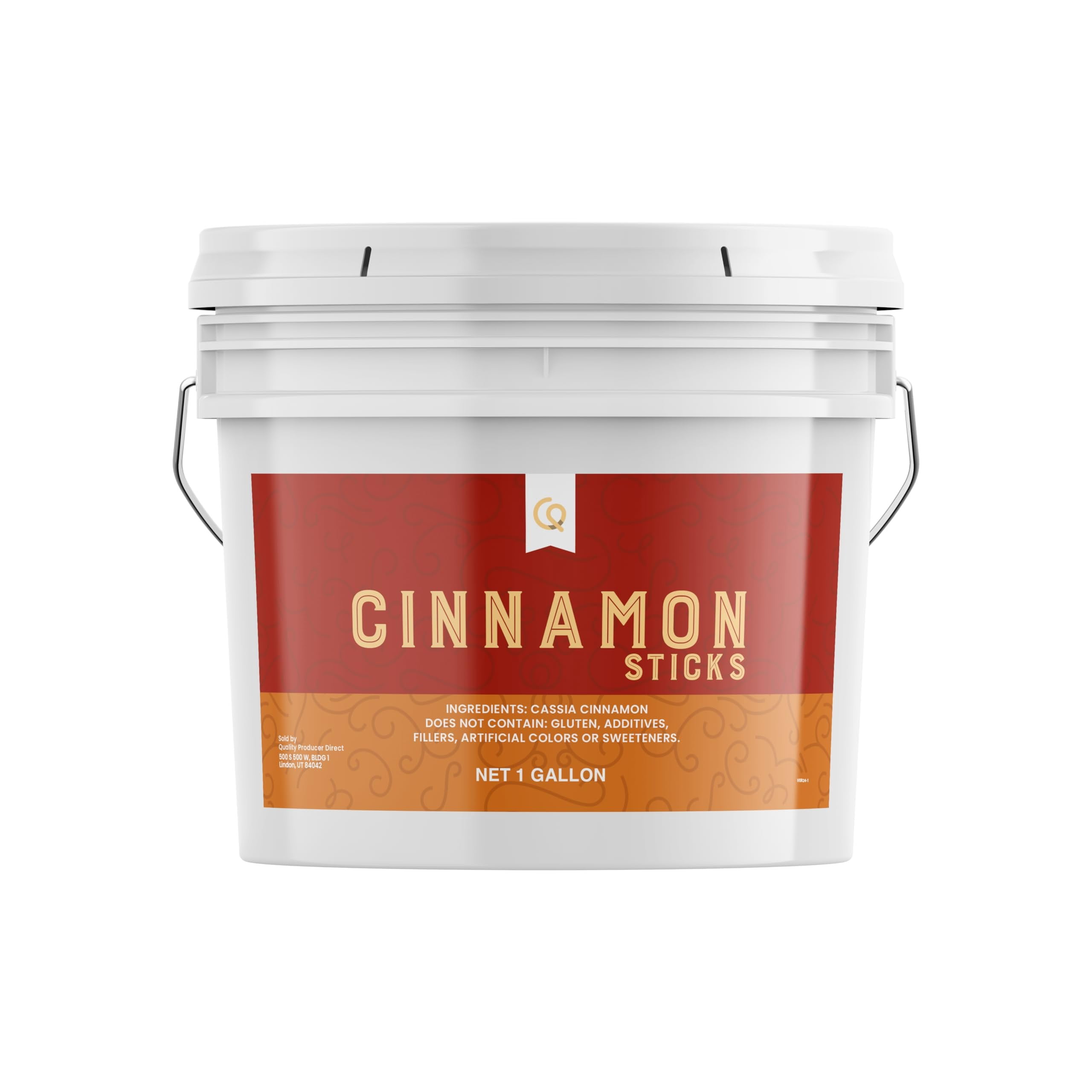 Quality Producer Direct Cinnamon Sticks, 1 Gallon, 3 Length, Gluten-Free, 100% Pure, Additive-Free & Preservative-Free, Packaged in the US, BPA-Free & Reusable Bucket