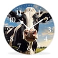thumbnail image 1 of Quality Quartz Silent Non-Ticking Wall Clock Battery Operated Round Easy to Read clock for Home-Cow On A Summer Pasture(16inch), 1 of 4