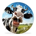 thumbnail image 1 of Quality Quartz Silent Non-Ticking Wall Clock Battery Operated Round Easy to Read clock for Home-Funny Cow On Pasture(10inch), 1 of 4