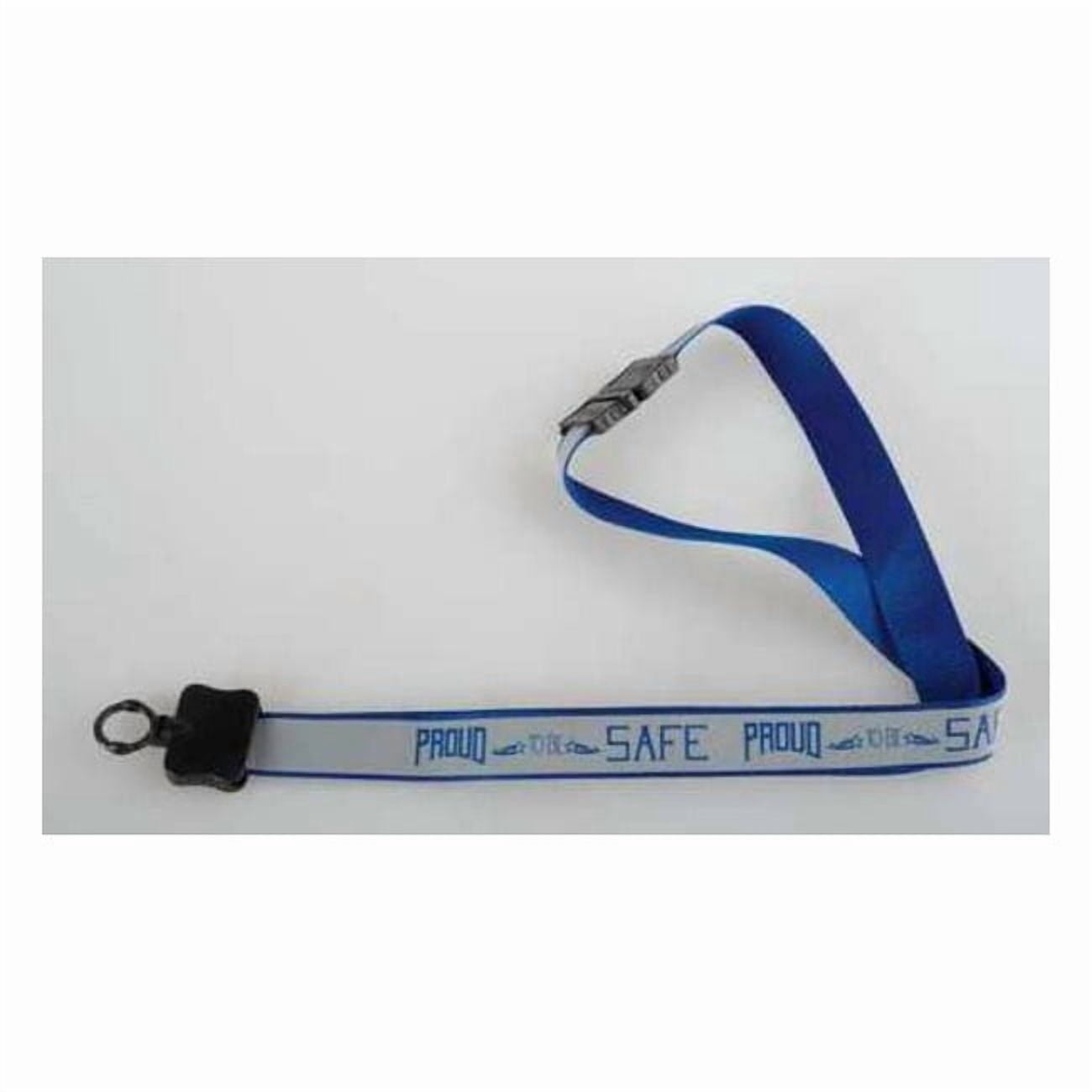 Quality Resource Group Lanyard, 16 in, Gray, Blue 23GLYPS