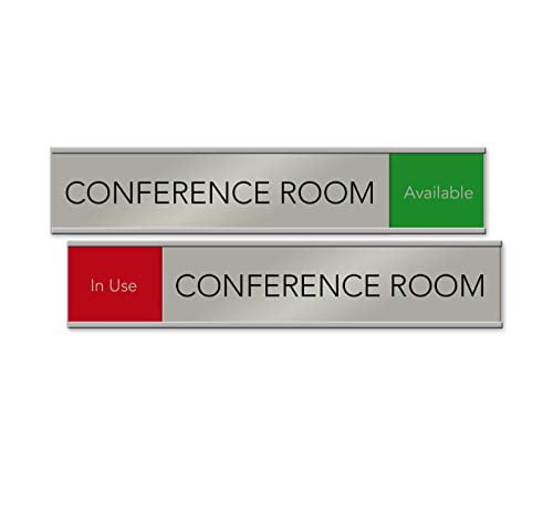 Quality Satin-Aluminum Conference Room Slider Signs - 10