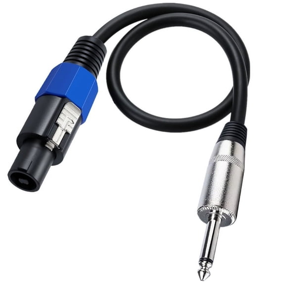 Quality Speakon to 1/4in (6.35mm)TS Cable Speaker Cord for Power Amplifer,Mixers