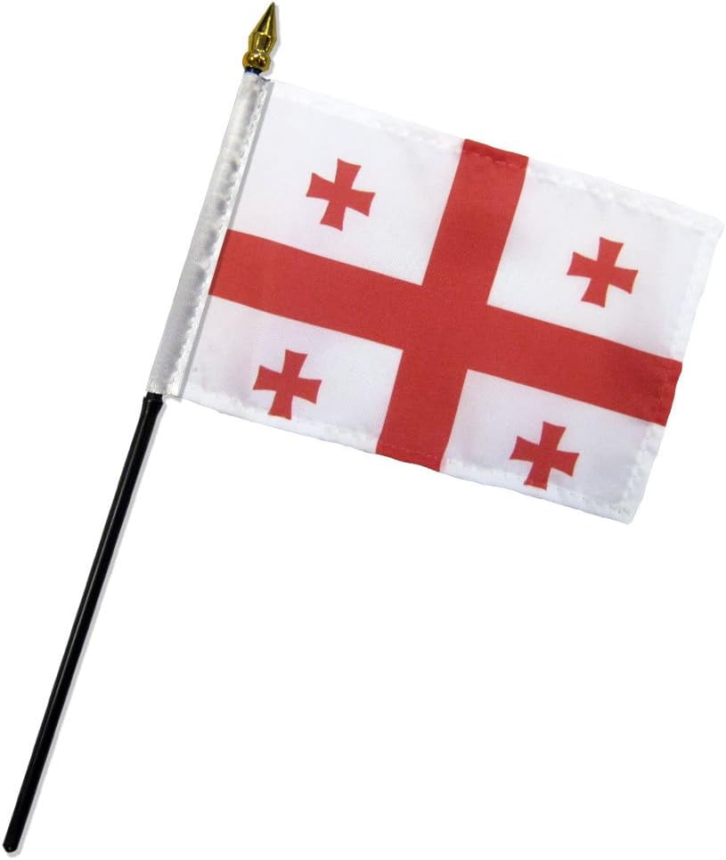 Quality Standard Flags One Dozen Country Stick Flag, 4 by 6