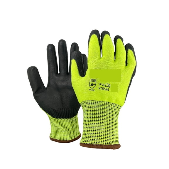 Quality Super Soft Type Hi-viz Yellow Safety Cut Resistant Working Gloves ,Multipurpose Use