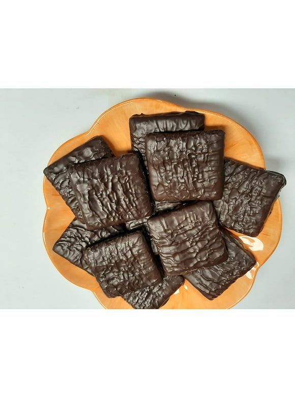 Quality Sweets-Belgian Dark Chocolate Covered Graham Crackers, (Twin Pack,Two 6.9 Oz Packages)