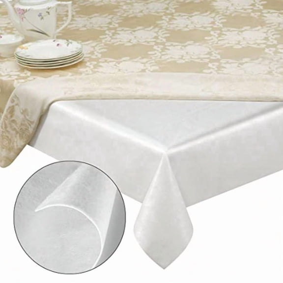 Quality Table Pad Protector, Superior Protection from Spills, Scratches & Heat - Reusable Table Cloth with Cushion Flannel Backing (90" L x 54" W)