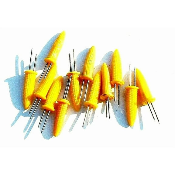 Quality Tools Corn Picks Skewers Holders 12Ct Yellow