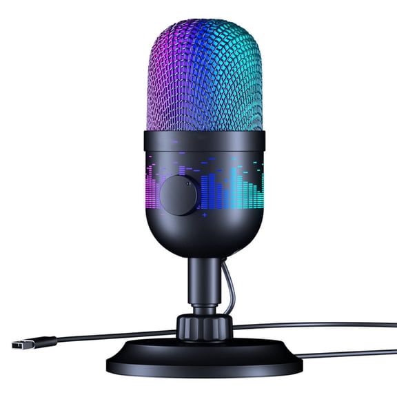 Quality USB Gaming Microphone with LED Effects Perfect for Recording and Streaming on Clear Sound Mic 1800mm Cord
