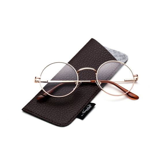 Quality Unisex Retro Round Reading Glasses Spring Hinge Stainless Steel Frame Metal Round Reading Glasses
