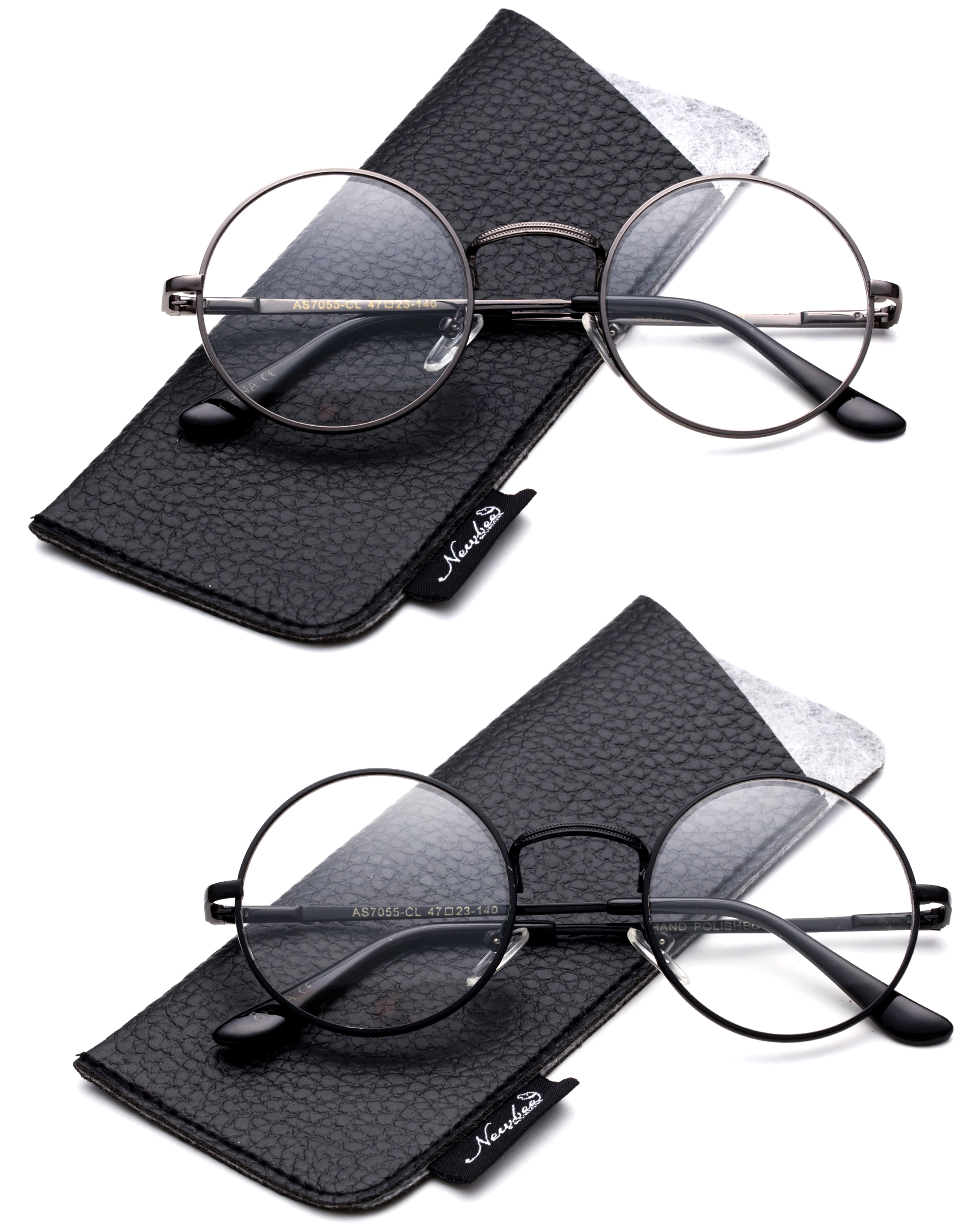Quality Unisex Retro Round Reading Glasses Spring Hinge Stainless Steel Frame Metal Round Reading Glasses