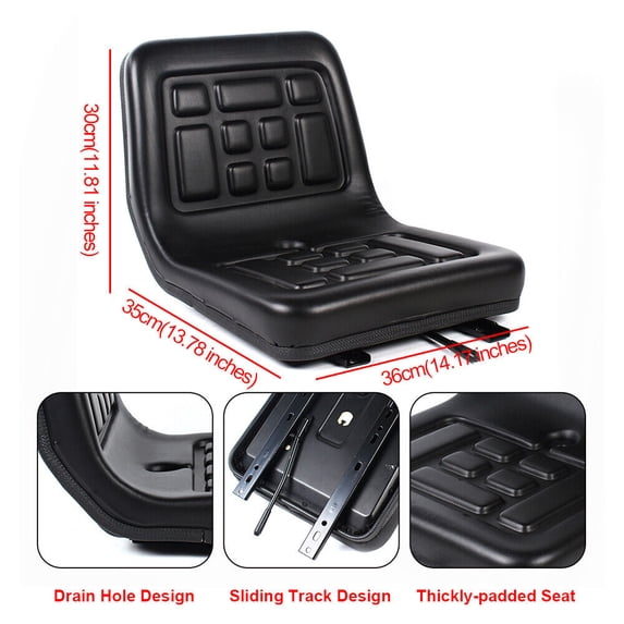 Quality UniversaL Waterproof Seat Tractor Dumper Mower Digger Black Tractor Seat
