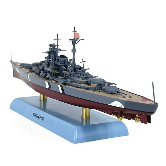 Quality WWII Bismarck Diecast Battleship 1:1000 Scale for Desk/Shelf Decor & Aviation Fan Gifts
