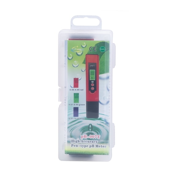 Quality analyzer,Compensation Atc Function Professional Ph Meter Ph-007t Pen-type Calibration And Lcd Meter Precision With Auto Calibration And Function Auto Calibration Laoshe Red ATC & LCD
