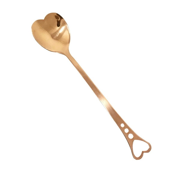 Quality coffee spoon Hollow heart stainless steel teaspoon lovely espresso spoon stirring spoon - dessert spoon for ice cream, cocktail, milkshake, jam, coffee - Creative Gift