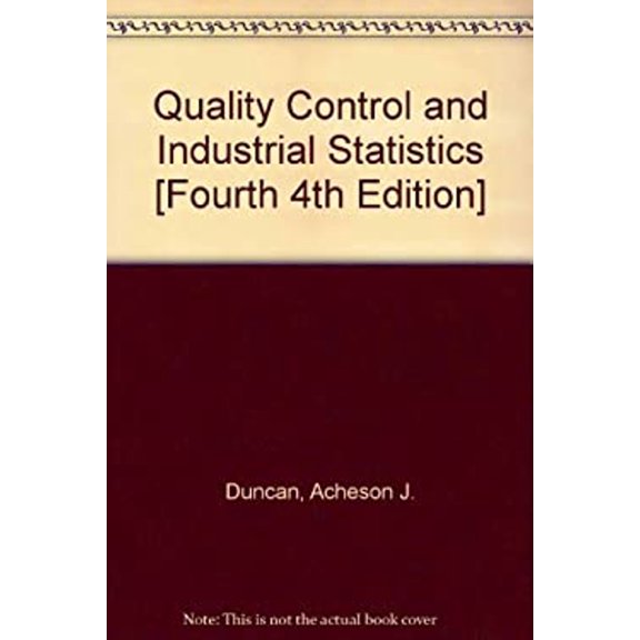 Pre-Owned Quality control and industrial statistics (Hardcover) 0256015589 9780256015584