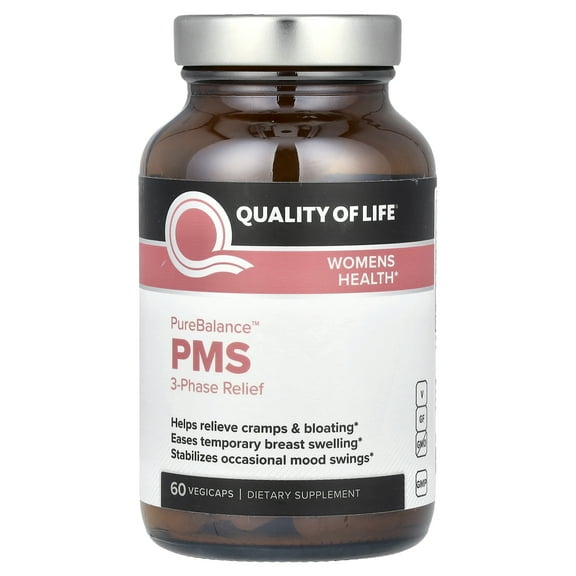 Quality of Life Labs PureBalance PMS 3-Phase Relief, 60 Vegicaps