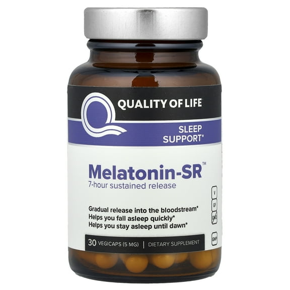 Quality of Life Melatonin-SR, 5 mg, 30 Vegicaps
