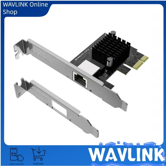 Quality100 2.5G Base-T PCIe Network Card, 2500/1000/100Mbps PCI Express Ethernet Adapter with RTL8125B, 2.5G NIC for Windows 11/10/8/8.1/7 & Linux with Low Profile Bracket