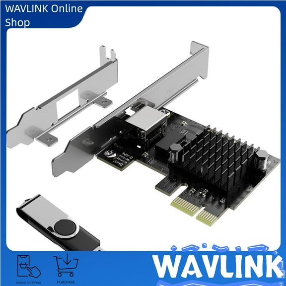 Quality100 5G Base-T PCIe Network Card, 5000/2500/1000Mbps PCI Express Ethernet Adapter with RTL8126, 5G NIC for Windows 11/10 & Linux with Low Profile Bracket