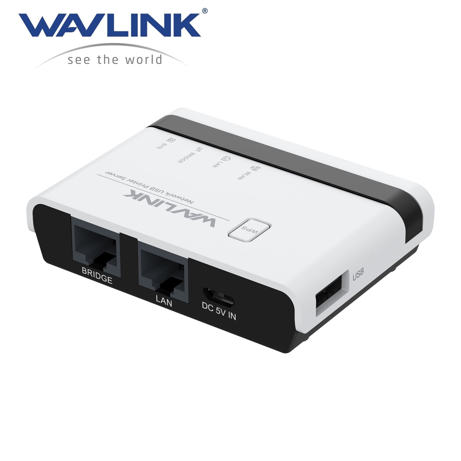 Quality100 USB Wireless Print Server, WiFi Print Server with 10/100Mbps ...