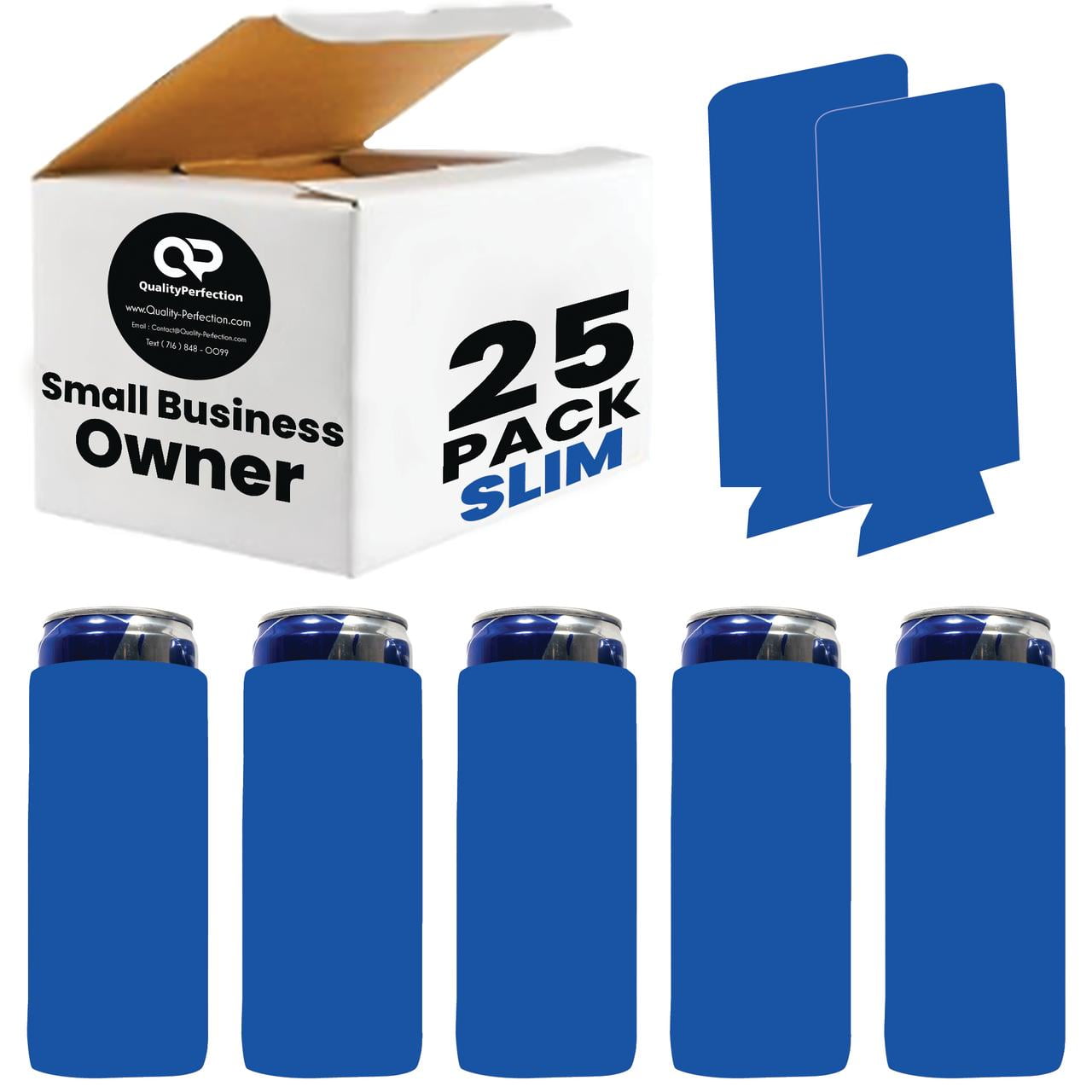 QualityPerfection Slim Can Cooler Sleeves (25Pack) Insulated foam