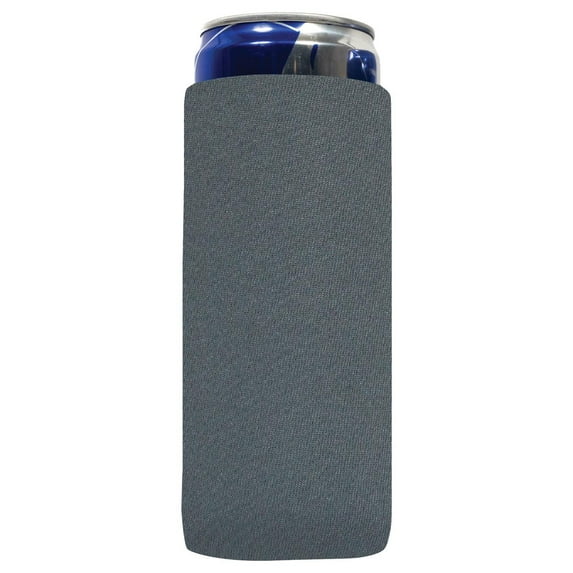 QualityPerfection Slim Can Cooler Sleeves, Charcoal Skinny 12 oz Tall Neoprene 4mm Thickness 1 Unit
