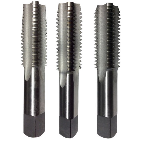 Qualtech DWTS1-1/8-7 1-1/8"-7 Carbon Steel Hand Tap Set