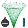 thumbnail image 1 of QualyQualy Bridge and Pier Fishing Net with Foldable Drop Net,Steel Hoop and Nylon Mesh,Green, 1 of 8