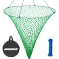 thumbnail image 1 of ﻿ QualyQualy Bridge and Pier Fishing Net Large 32''/39'' Hoop, Foldable Drop Net for Pier Fishing with Rope, Landing Net Soft Steel Hoop and Nylon Mesh, 1 of 8