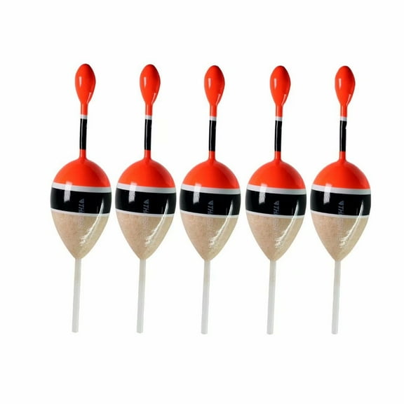 Qualyqualy Slip Bobbers Fishing Floats, Balsa Bobbers for Crappie, Panfish, Trout, Bass, 5 Pack (1/2oz, 1/6oz)