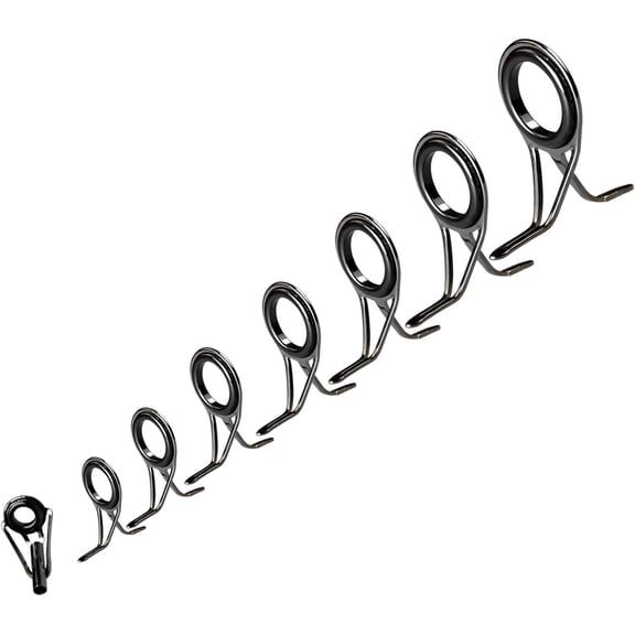 QualyQualy Fishing Rod Repair Kit - Tip Guide Replacement - Stainless Steel Ceramic Ring - 6pcs/7pcs