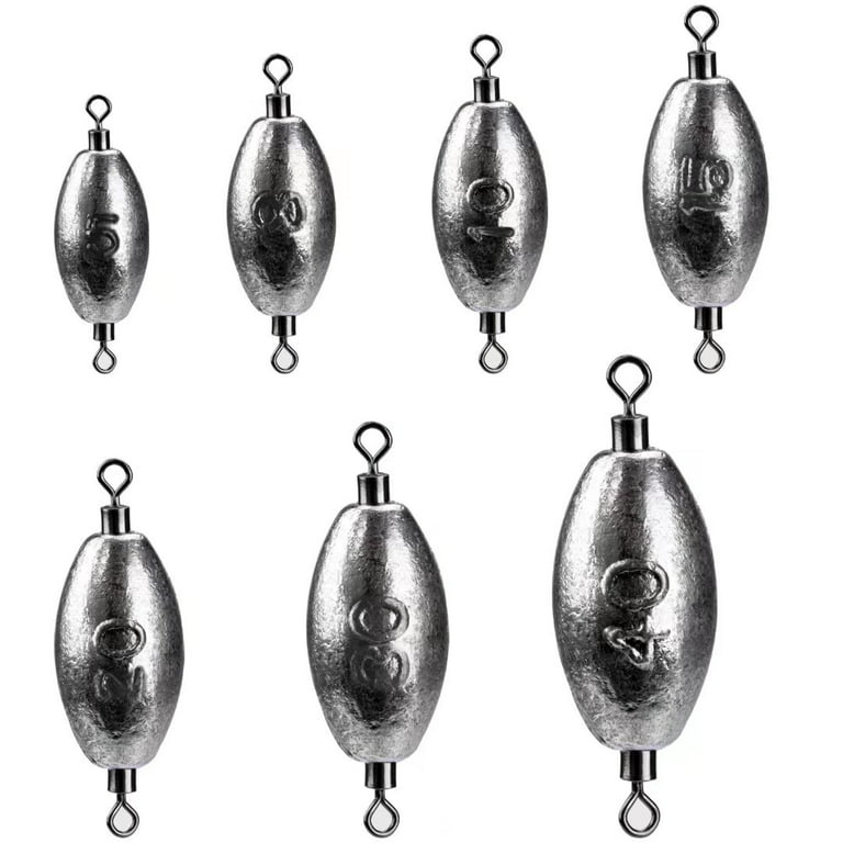 QualyQualy Fishing Weights Inline Weights Trolling Sinkers Swivel Weights  Quick Set Up Fishing Sinker with Inner Swivel Set 1.4oz 10pcs 