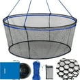 thumbnail image 1 of QualyQualy Foldable Fishing Net,Landing Fishing Pier Nets,Drop Net for Pulling Up Fish with Rope,Portable Bridge Fishing Net for Minnows,Crawfish, Shrimp, 1 of 8