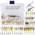 thumbnail image 1 of Qualyqualy Ice Fishing Jigs Lure Kit Gear Crappie Panfish 38 Pieces, 1 of 7