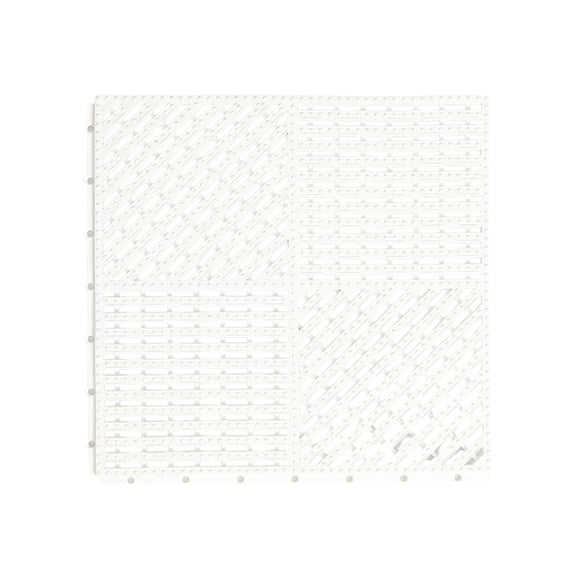 QuanTara 11.8x11.8in Interlocking Non-Slip Floor Mat, Modular PVC Drainage Tile for Shower, Pool Deck, Patio & Gym, Anti-Fatigue Safety Flooring