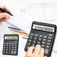 thumbnail image 1 of QuanTara 12-Digit Voice Calculator with Solar & Battery Power, Desktop Office Calculator for Accounting, 5.9" x 4.72", 1 of 5