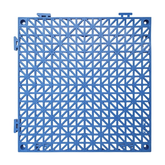 QuanTara 12x12in Interlocking PVC Drainage Tile – Blue Modular Floor Mat for Pool Decks, Showers, Patios & Wet Areas, Non-Slip & Easy to Clean