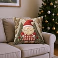 thumbnail image 1 of QuanTara 17.7" Christmas Cotton Pillow Cover, Soft Decorative Throw Pillow Case with Hidden Zipper, 1-Pack Holiday Accent for Sofa & Living Room Decor, 1 of 6